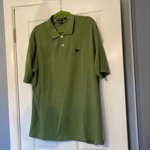 Men’s black dog polo shirt